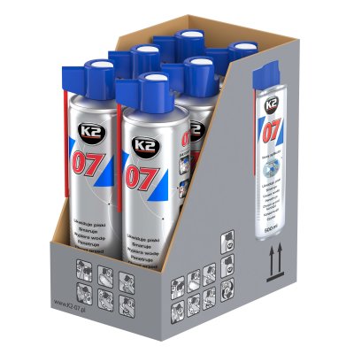 K2 07 Multi-purpose agent olie der sm�rer og l�sner p� spray 500 ml
