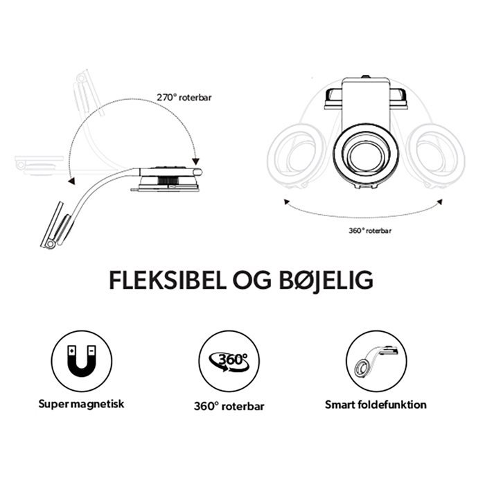 Avant fleksibel mobilholder med sugekop