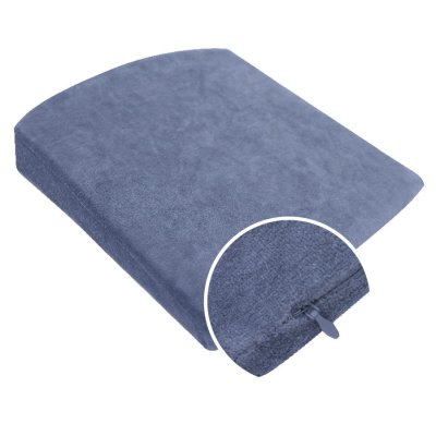 Skr�pude i luksus med memory skum i gr� - 38,5 x 34 x 6,5 / 2,5 cm