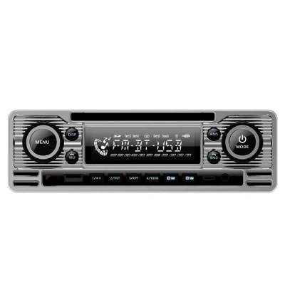 Soundmax SX-MX61CL Bilradio Retro gr� med Bluetooth, USB og FM radio, APP control og 4 RCA linje udgange