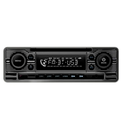 Soundmax SX-MX65CL Bilradio Retro koks gr� med Bluetooth, USB, FM radio, APP control og 4 RCA linje udgange