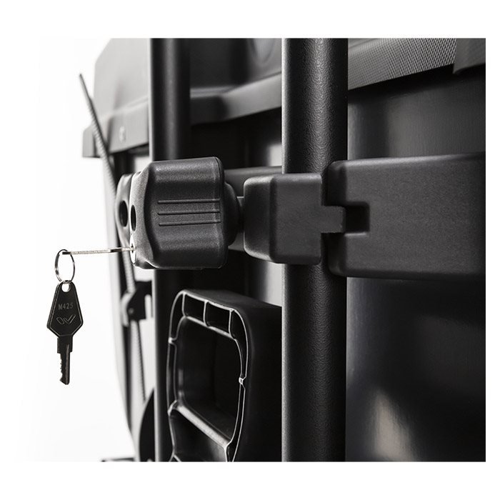 Menabo Mizar bagageboks 300L sort m/ cykelholder