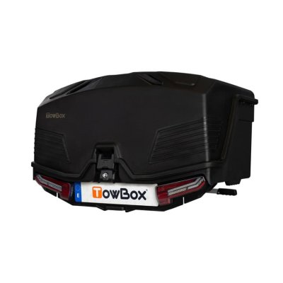 TOWBOX ALPHA BLACK Box m/rampe 330 liter