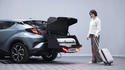 TOWBOX ALPHA BLACK Box m/rampe 330 liter