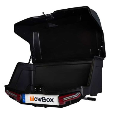 TOWBOX ALPHA BLACK Box m/rampe 330 liter