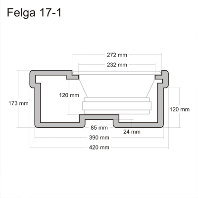 Subwoofer kabinet i MDF til 10