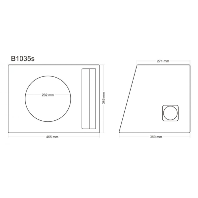 Subwoofer kabinet i MDF portet tunnel skr� 10