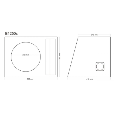 Subwoofer kabinet i MDF portet tunnel skr� 12