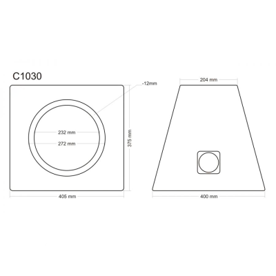 Subwoofer kabinet i MDF lukket skr� 10