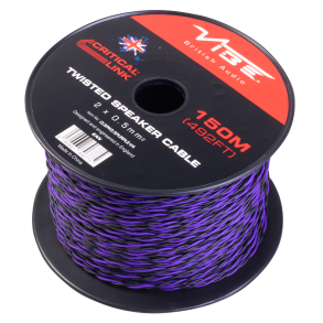 Vibe Twisted h�jtalerkabel Lilla 2 x 0,50 mm2 s�lges l�bende meter