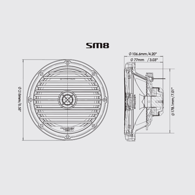 Cerwin Vega SM8 Marine Koaksial h�jtaler 8