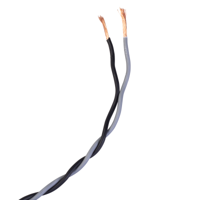 Vibe Twisted h�jtalerkabel gr� 2 x 1,50 mm2 s�lges l�bende meter