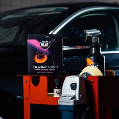 K2 Poleringssvamp til polermaskine 150 mm - Glat orange medium slibende