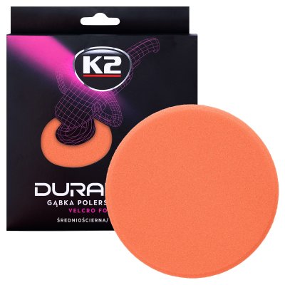 K2 Poleringssvamp til polermaskine 150 mm - Glat orange medium slibende