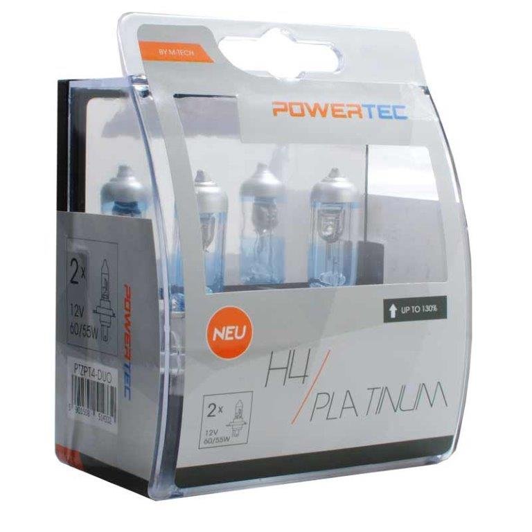 Forlygtepre H4 Platinum +130% Powertec