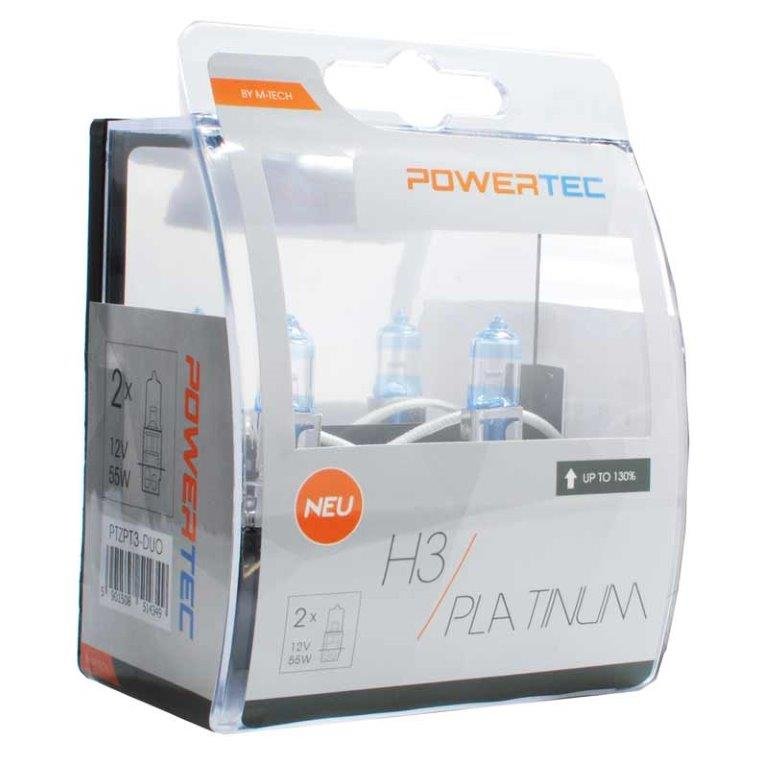 Forlygtepre H3 Platinum +130% Powertec