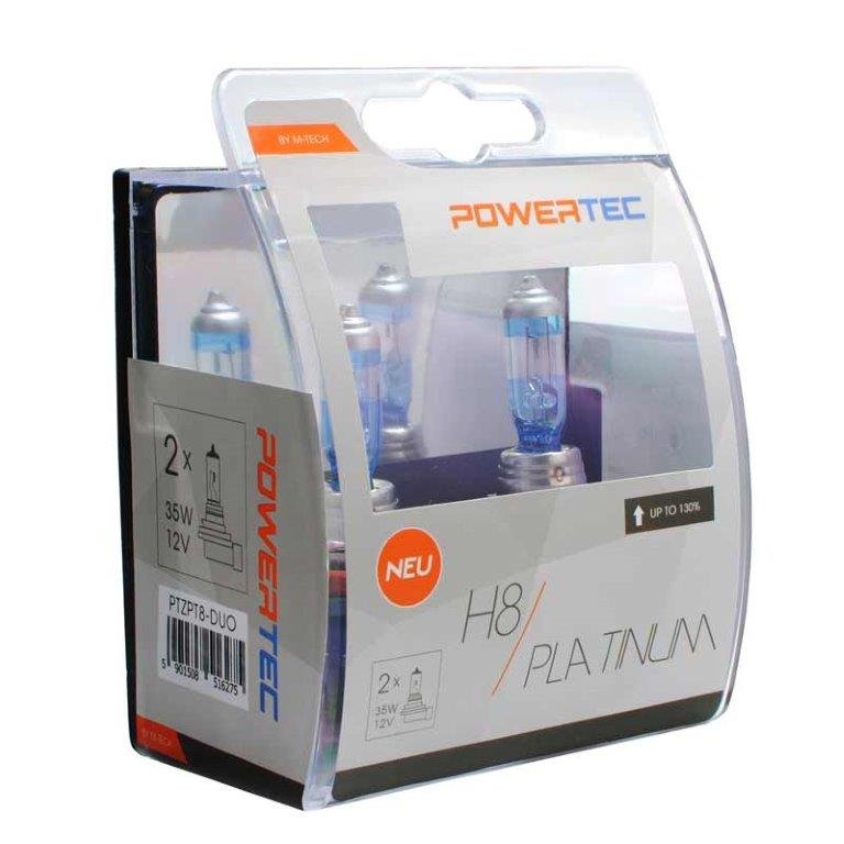 Forlygtepre H8 Platinum +130% Powertec