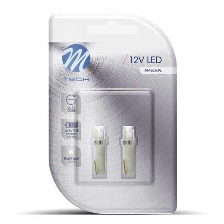 Led T5 W1,2W Concave hvid 12V M-Tech