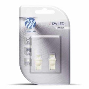 Led T10 W5W Concave hvid 12V M-Tech