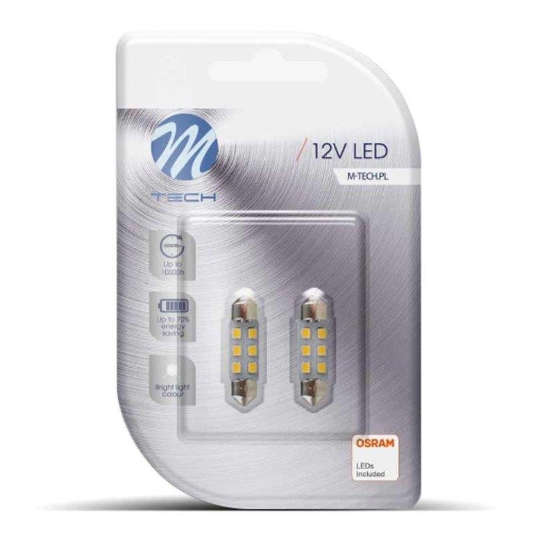 Led C5W Pinol 36 mm hvid 6 led 12V M-Te