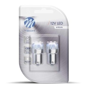 Led R5W BA15S hvid 9 led 12V M-Tech