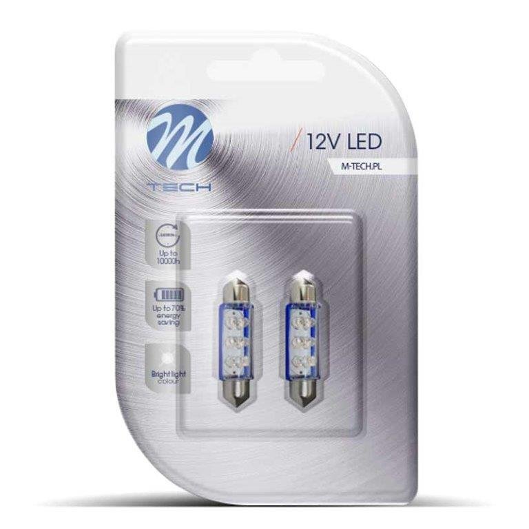 Led C5W Pinol 41 mm bl 6 led 12V M-Tech