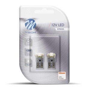 Led T10 W5W 4 SMD hvid 12V M-Tech