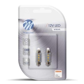 Led C5W Pinol 36 mm hvid 3 SMD 12V M-Tec