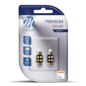 Led C5W Pinol 36 mm hvid 4 SMD 12V CB M-