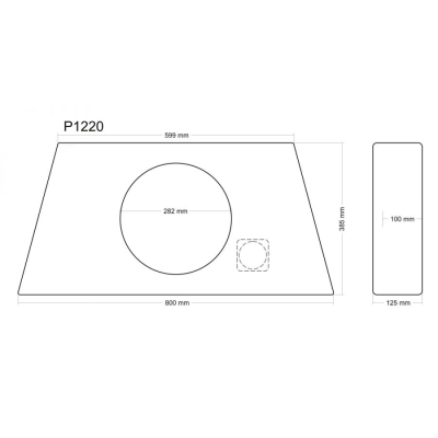Subwoofer kabinet i MDF lukket 12