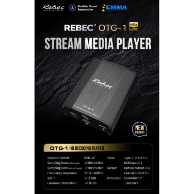 Rebec OTG-1 lightning/usb c - Stream media player