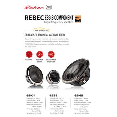 Rebec ES 6.3 High Fidelity komponent h�jtalers�t 3V 6,5