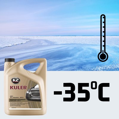 K2 K�lerv�ske -35 grader farvel�s 1L - Til alle biler ogs� aluminiumsmotor f�rdigblandet