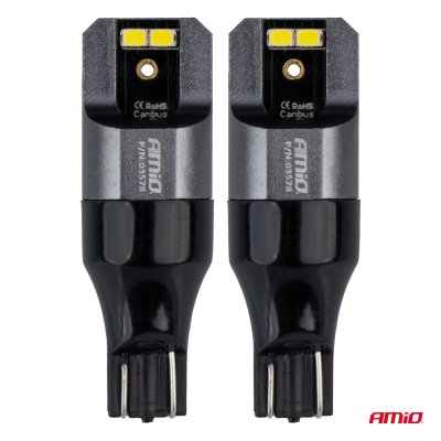 LED CANBUS PRO serie T15 W16W 4x2016 SMD Hvid 12/24V AMIO-03578