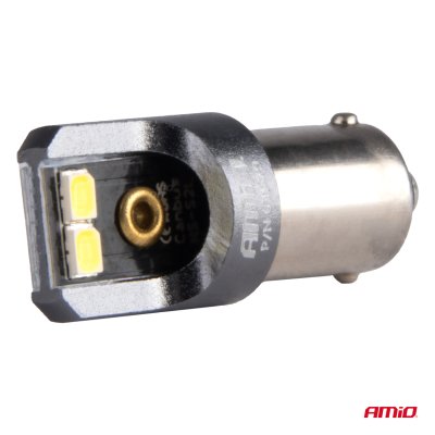 LED pærer CANBUS PRO T4W BA9S 4x2016 SMD hvid 12V 24V AMIO-03579