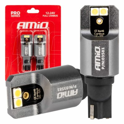 LED CANBUS PRO serie T15 W16W 4x3030 SMD Hvid 12/24V FULL CANBUS AMIO-03581