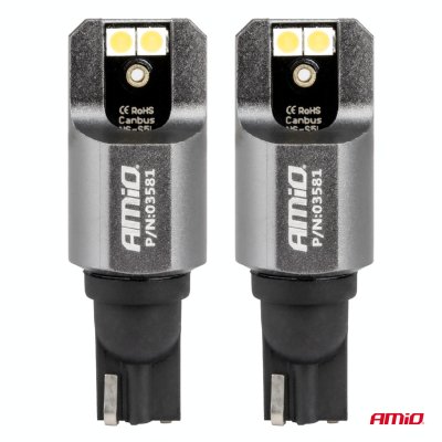 LED CANBUS PRO serie T15 W16W 4x3030 SMD Hvid 12/24V FULL CANBUS AMIO-03581