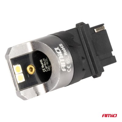 LED CANBUS PRO serie 3156 P27W 4x3030 SMD Hvid 12/24V AMIO-03587