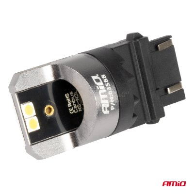 LED CANBUS PRO serie 3157 P27/7W 4x3030 SMD Hvid 12/24V AMIO-03588