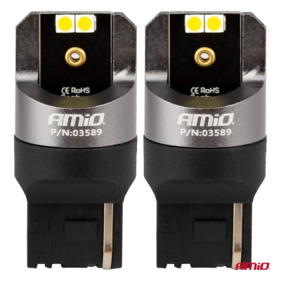 LED CANBUS PRO serie 7440 W21W 4x3030 SMD Hvid 12/24V AMIO-03589