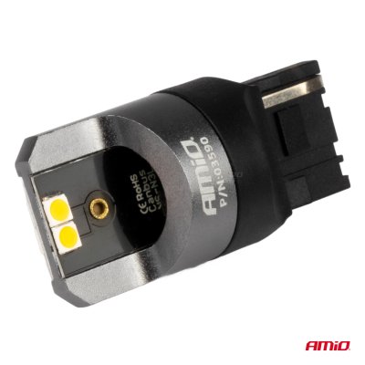 LED CANBUS PRO serie 7440 WY21W 4x3030 SMD Orange 12/24V AMIO-03590