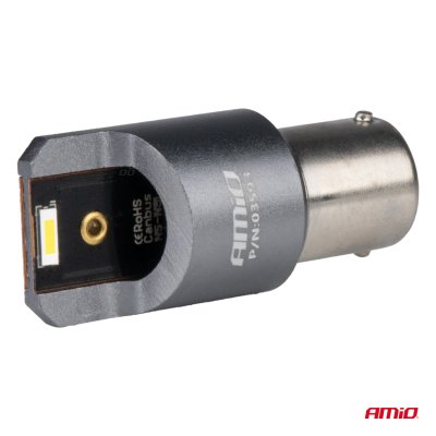 LED CANBUS PRO serie BA15S P21W 2x1860SMD Hvid 12/24V FULL CANBUSAMIO-03593