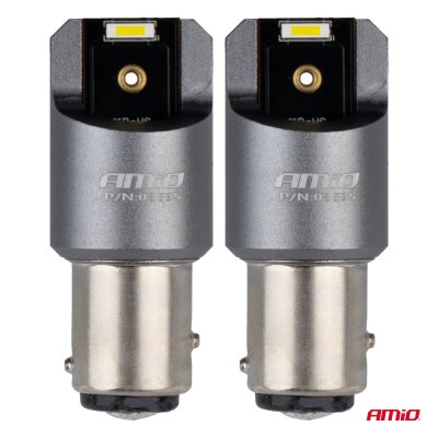 LED CANBUS PRO serie BAY15D P21/5W 2x1860SMD Hvid 12/24V FULL CANBUS AMIO-03595