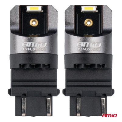 LED CANBUS PRO serie P27/7W 2x3157 SMD Hvid 12V 24V AMIO-03598