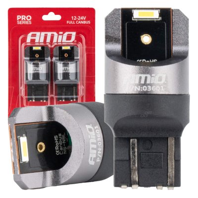 LED CANBUS PRO series W21/5W 2x1860 SMD Hvid 12V 24V AMIO-03601