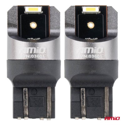 LED CANBUS PRO series W21/5W 2x1860 SMD Hvid 12V 24V AMIO-03601