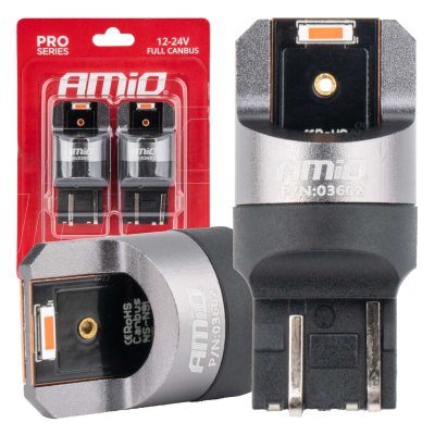 LED CANBUS PRO serie W21/5W 2x1860 SMD Rød 12V 24V AMIO-03602