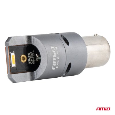 LED CANBUS PRO serie PY21W 2x1860 SMD Amber 12V 24V AMIO-03604