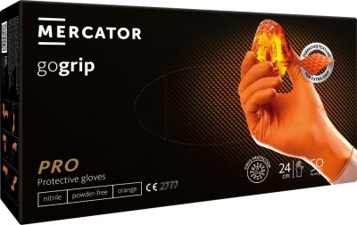 Nitrilhandsker GoGrip orange størrelse XXL, 50 stk