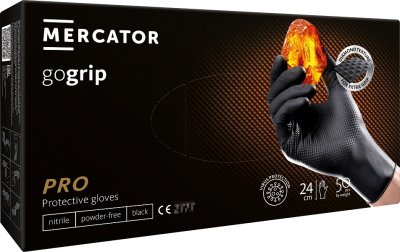 Nitrilhandsker GoGrip sorte str. L, 50 stk